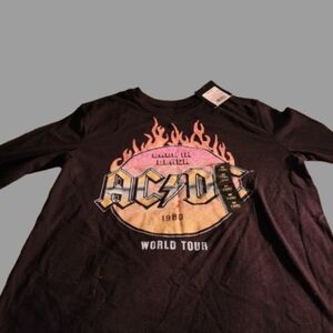 NWT Art Class AC/DC 1980 "Back in Black" World Tour Graphic Sweatshirt - Size M